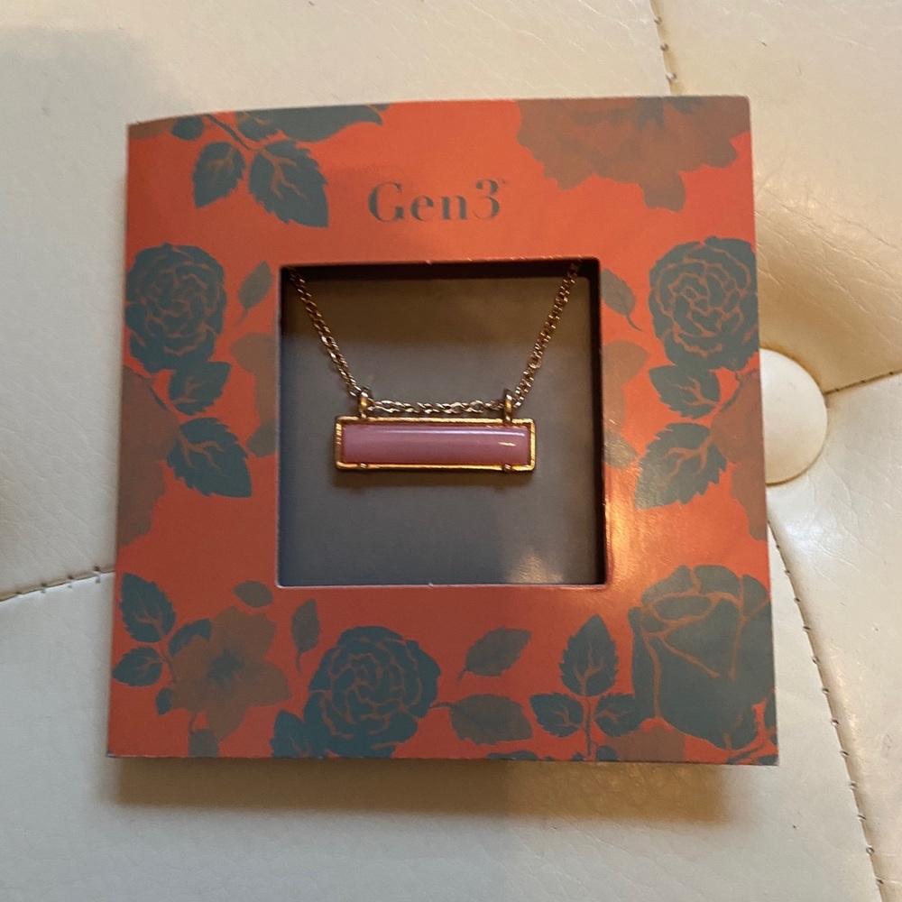 Gen 3 pink bar necklace